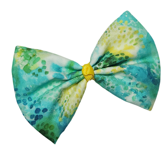 Animal Print Fun Teal Hair Bow