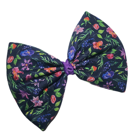 Midnight Garden Hair Bow