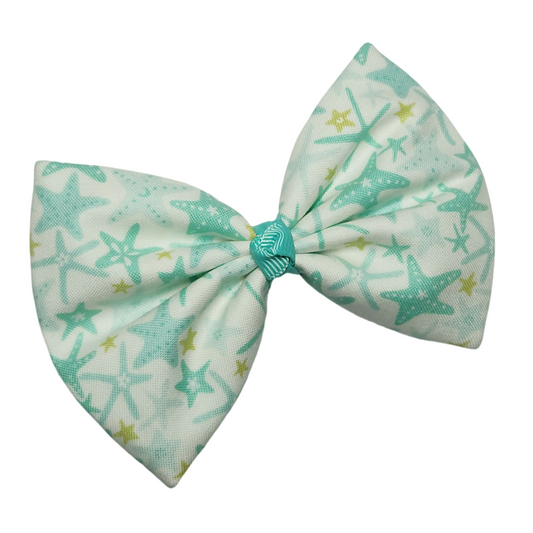 Aqua Star Fish Hair Bow