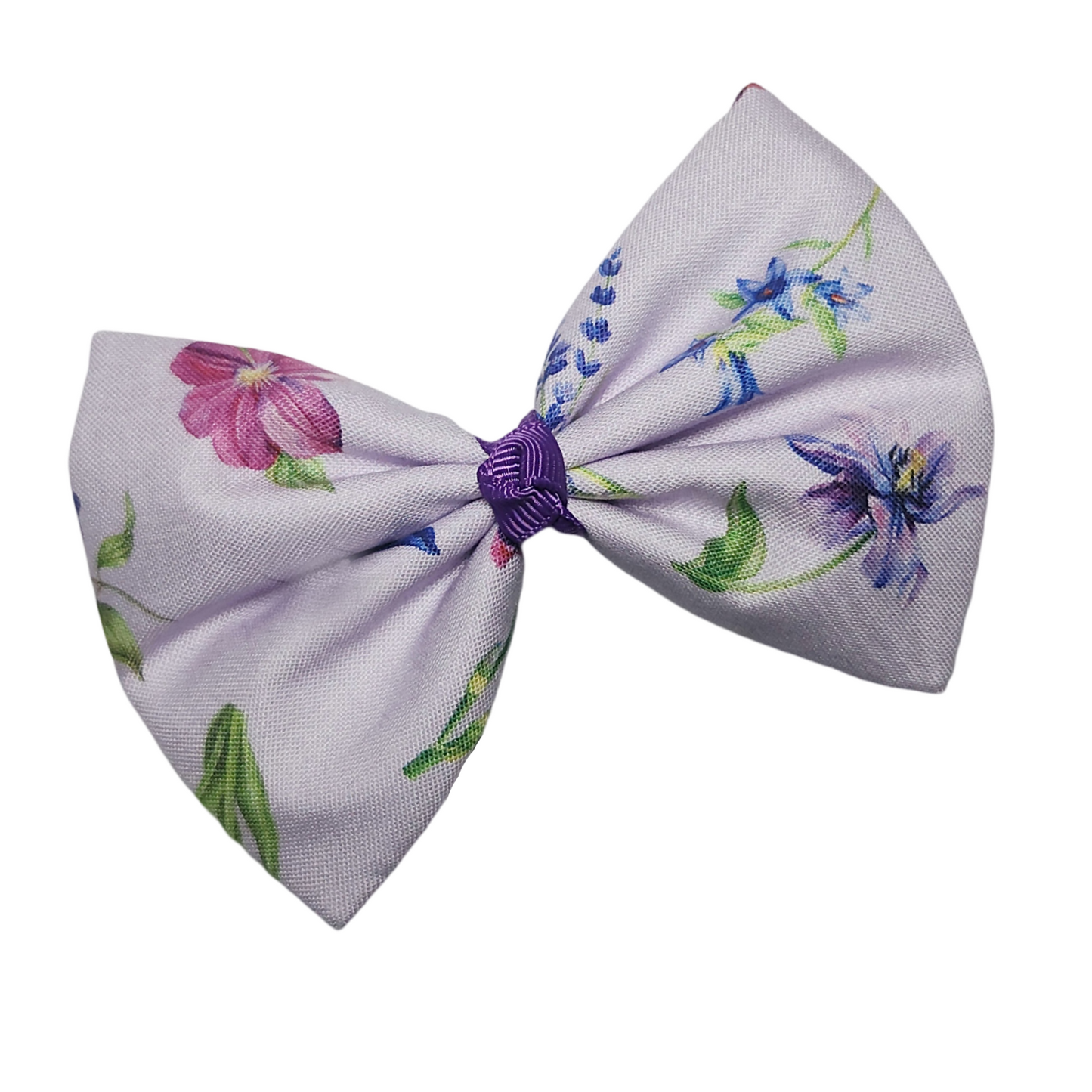 Lavender Flowers Hair Bow