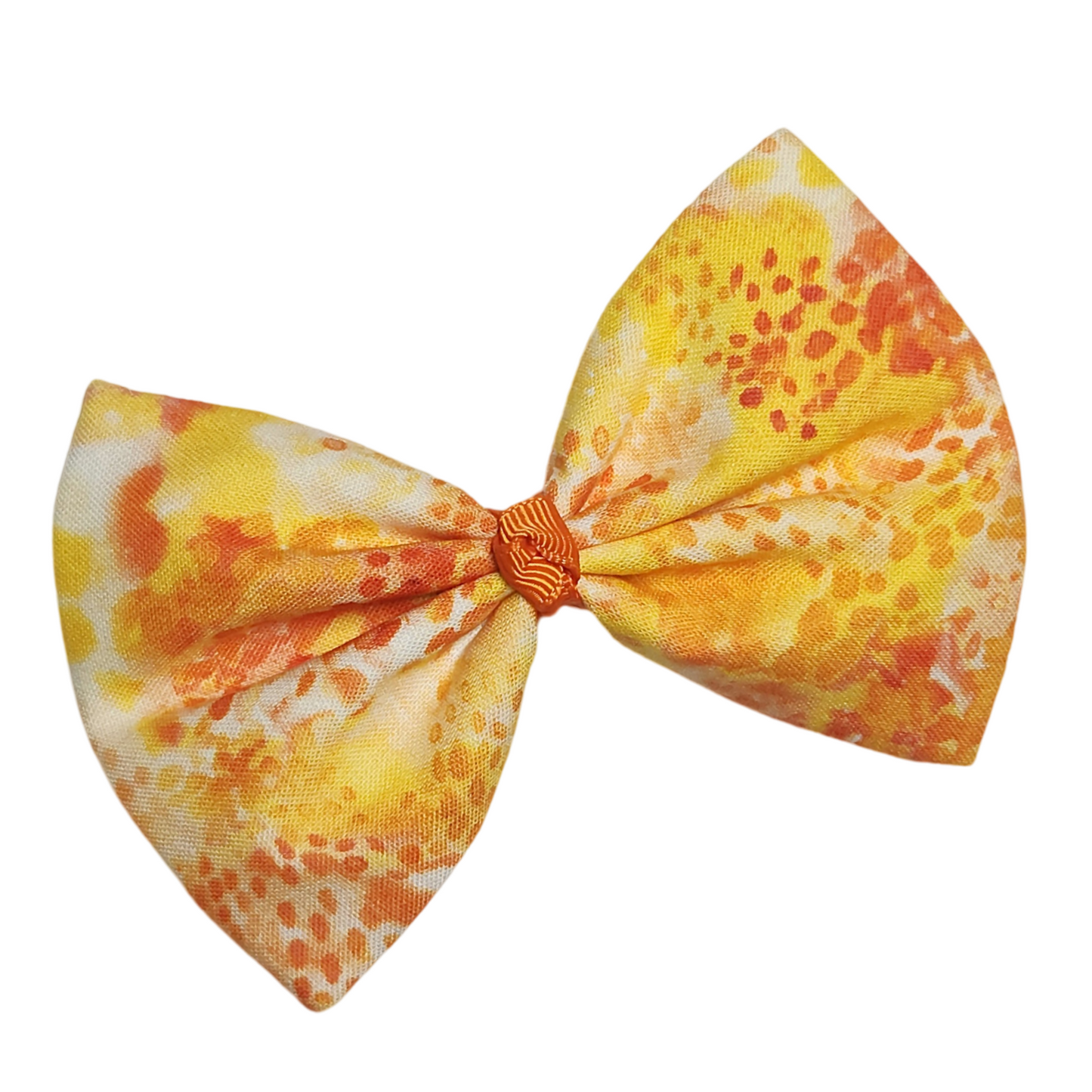 Animal Print Fun Yellow Orange Hair Bow