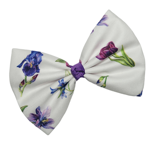 White Floral Hair Bow