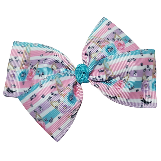 Glam Unicorn Small Simple Hair Bow