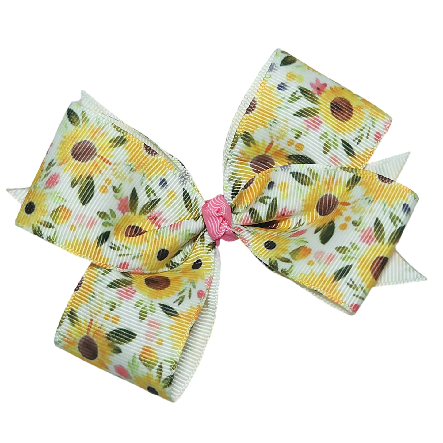 May Sunflowers Medium Classic Hair Bow