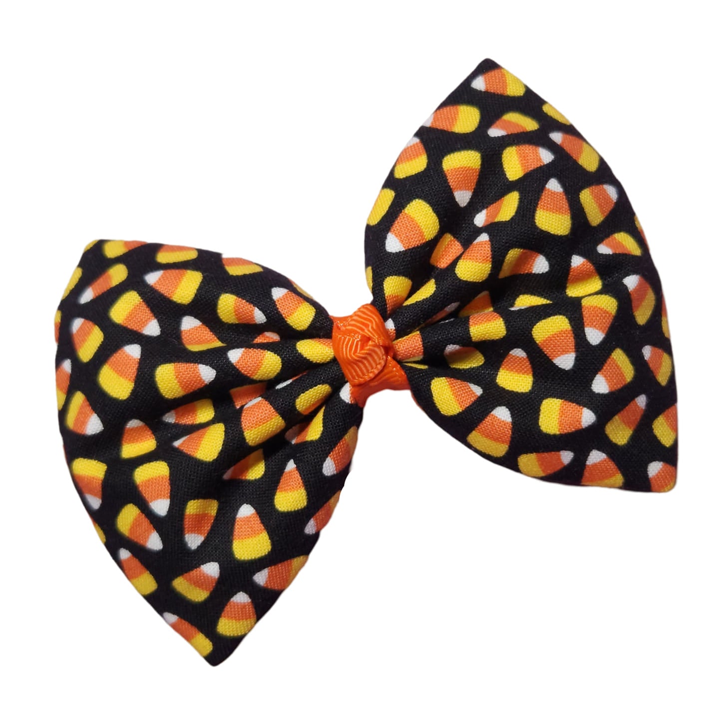 Candy Corn Fabric Bow