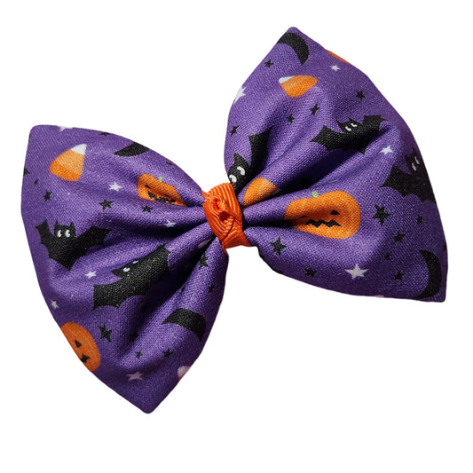 Wicked Halloween Fabric Hair Bow