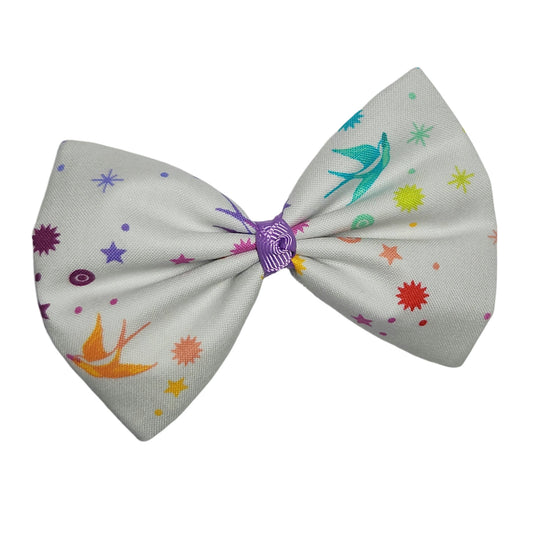 Fairy Dust Grey Hair Bow