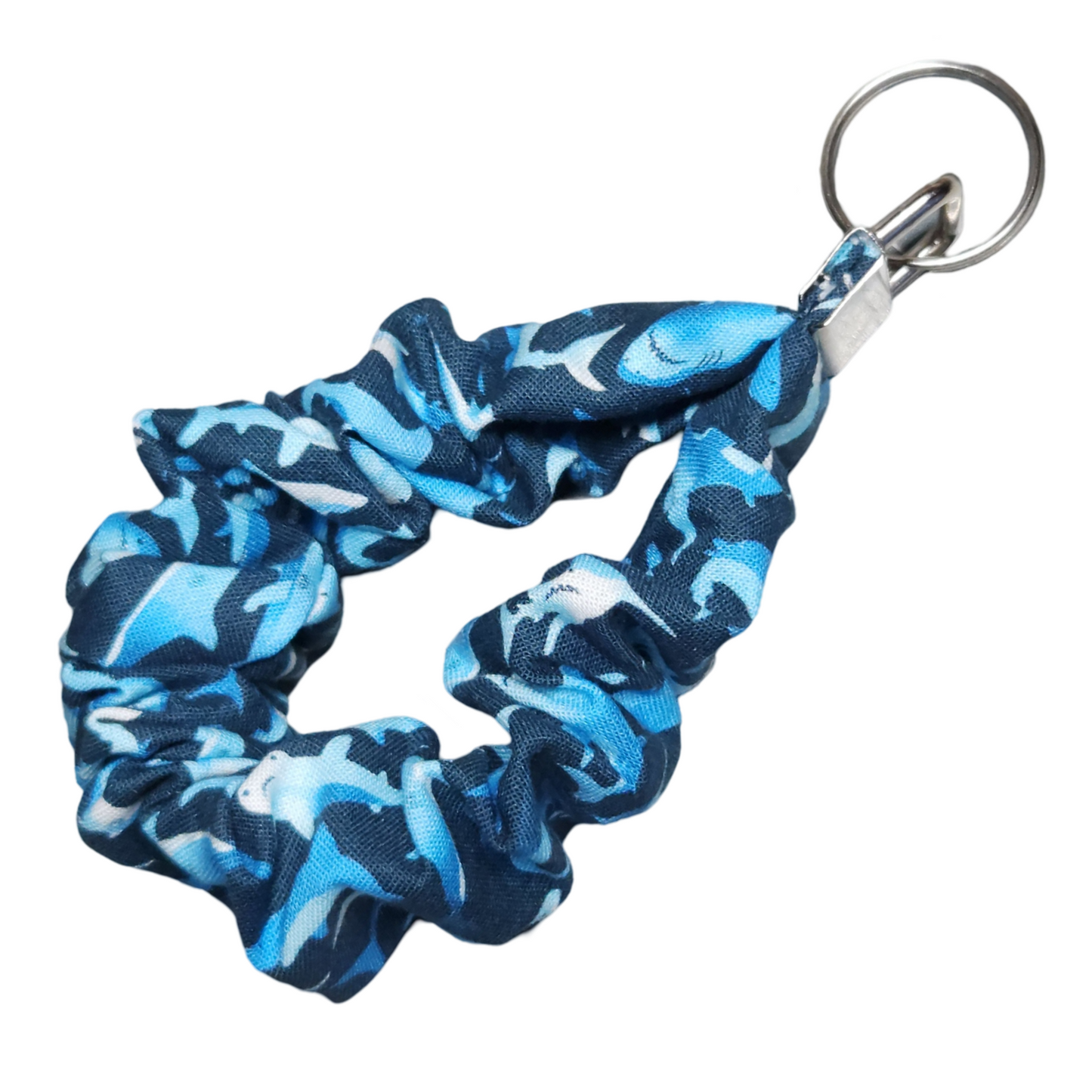 Shark Waters Scrunchie Key Fob