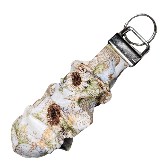 Ivory Fall Scrunchie Key Fob