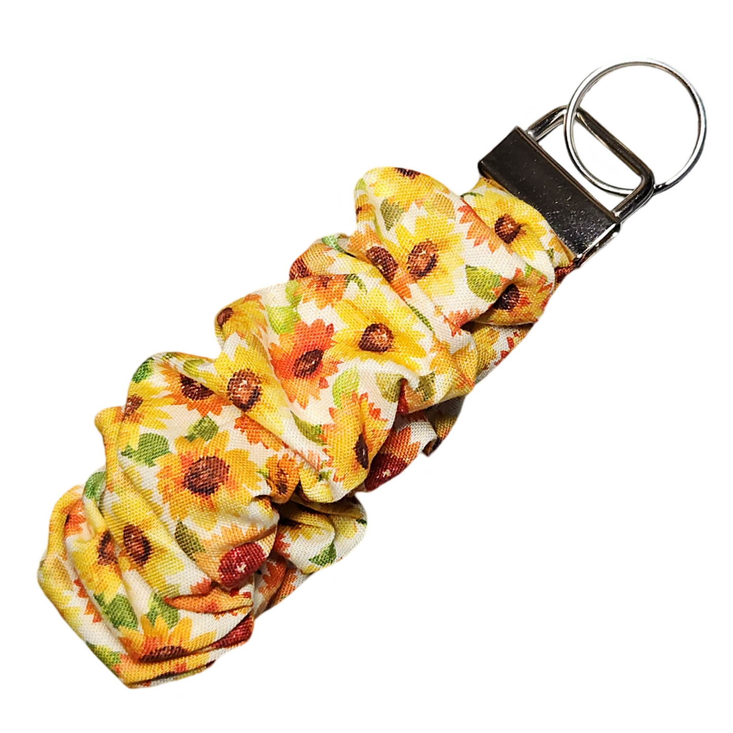 Mini Sunflowers Scrunchie Key Fob