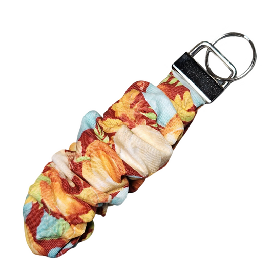 Autumn Blessings Scrunchie Key Fob